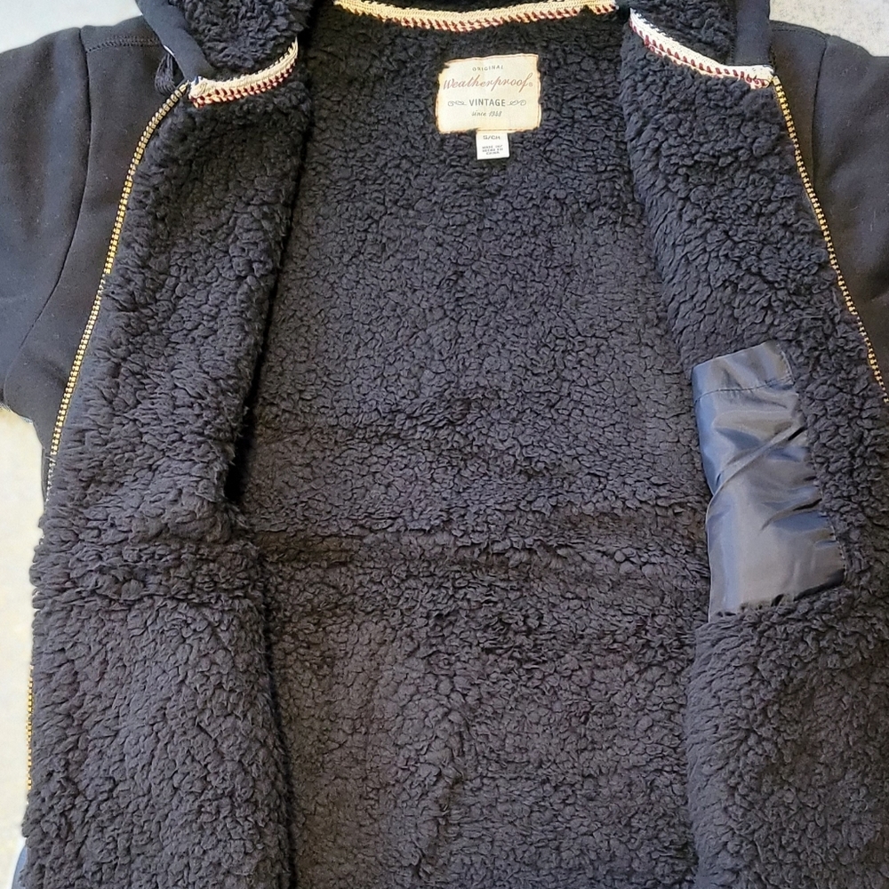 NEW Original Weatherproof Vintage Long Sleeve Full Zip Hoodie Jacket BLK Size S - Picture 4 of 6